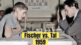 Bobby Fischer vs Mikhail Tal  BledZagrebBelgrade Candidates 1959 [upl. by Lief314]