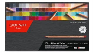 CARAN DACHE LUMINANCE 100 SET  Swatching carandache [upl. by Giule]