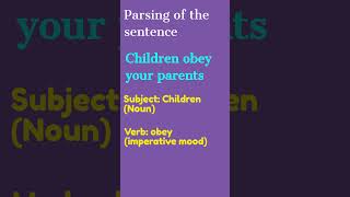 parsing of sentence Structure of Sentence  subject  verb  object [upl. by Adile]