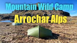 Mountain Lochain Wild Camp on The Arrochar Alps The Brack [upl. by Nathanial848]