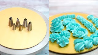 How to Use Different Cake Nozzles  Cake Decorating Tips and Tricks [upl. by Aninaig]