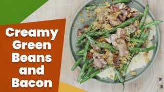 Keto Creamy Green Beans and Bacon Recipe [upl. by Ebba607]