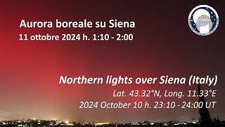 Aurora boreale su Siena 11 ottobre 2024 [upl. by Cioban]