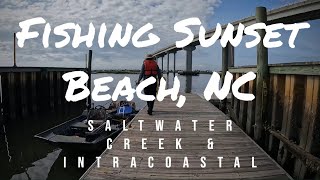 Jon Boat Fishing the Saltwater Creeks and Intracoastal Waterway in Sunset Beach North Carolina [upl. by Beyer]