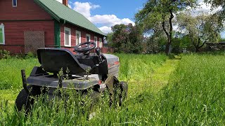 KOSZENIE TRAWY TRAKTORKIEM I KOSĄ SPALINOWĄ 5 [upl. by Auof]