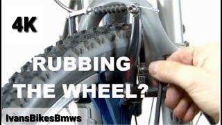 How To Adjust V Brakes On Hybrid  Mountain Bike Rubbing On One Side  4K [upl. by Aman]