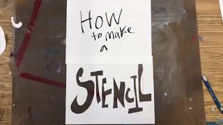 HOW TO MAKE A SIMPLE GRAFFITI STENCIL [upl. by Pack]