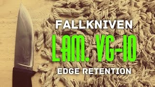 Edge Retention Test  Fallknivens VG10 [upl. by Yrem5]