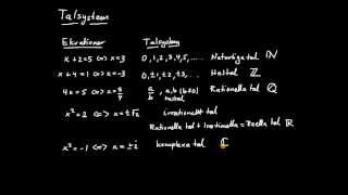 Komplexa tal del 1  introduktion av talsystem [upl. by Ahsekad136]