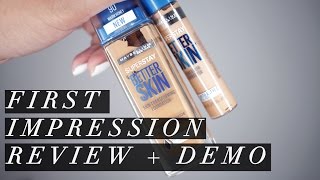 Maybelline Superstay Better Skin Foundation amp Concealer  Oily Skin [upl. by Ahcire]