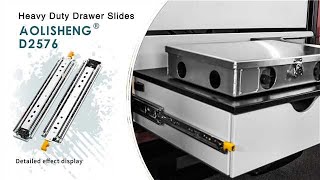 How to install AOLISHENG D2576 heavy duty lockable drawer slides [upl. by Eitsym702]