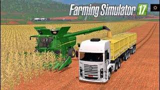 Cosecha de Maíz para Cerdos Chanchos Cuchis etc  DLC Platinum Expansion  Farming Simulator 17 [upl. by Ahsimaj189]