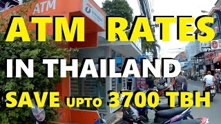 Cheapest ATM rates in Pattaya Thailand  Thanachart vs SCB bank [upl. by Sukramed]