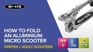 How to unfold an adult aluminium Micro scooter [upl. by Enohpesrep802]