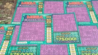 THE MOST MEGA OF CROSSWORDS Mega Crossword 5 California Lotto Scratchers [upl. by Raina]