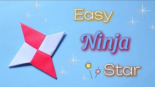 How To Make a Paper Ninja Star  Origami Paper Ninja Star Shuriken [upl. by Turnbull]