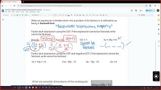 factoring linear expressions using the gcf and negative gcf [upl. by Hacissej]