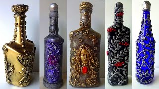 5 Bottle Decoration Ideas Bottle Art Decorate Wine Bottle [upl. by Alletneuq800]