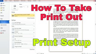 Printersetup  How To Take Print Out from computer  Print Setup  Printer Setting in Hindi [upl. by Spielman]