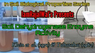 Dehydrogenase enzyme activity in soil I Soil enzyme activity measurement I soilbiology soilenzyme [upl. by Aeneus67]