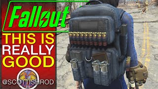 The BEST Fallout 4 Item In The Game  More Carry Weight  Creation Club Backpack  FO4 Scottish Rod [upl. by Agate]