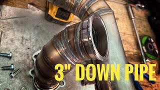 3 Inch Downpipe in 190e Making custom exhaust for the M111 swapped 190e [upl. by Tserof]