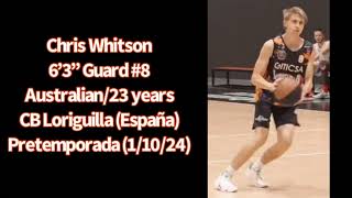 Chris Whitson Valencía Pretemporada 1st October 2024 6’3” Guard 8 [upl. by Moyer]