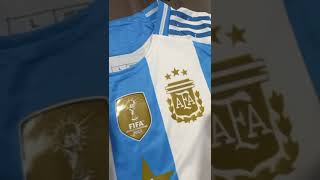 CAMISETA ARGENTINA 2024 COPA AMERICA CAMPEON MESSI DIMARIA argentina messi copaamerica dimaria [upl. by Attenna]