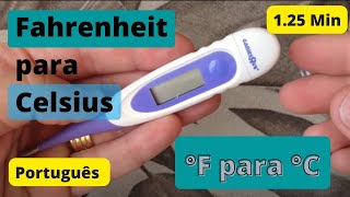 Como alterar de Fahrenheit para Celsius  Termômetro Babies R us [upl. by Hirz165]