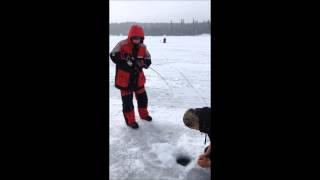 Vic amp Dots Camp  Ice Fishing  Lake Trout  LOTW [upl. by Arlin900]