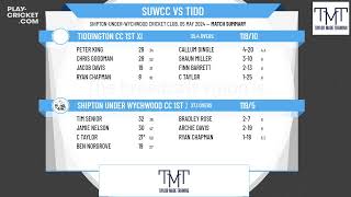 Shipton under Wychwood CC 1st XI v Tiddington CC 1st XI [upl. by Eirolam]