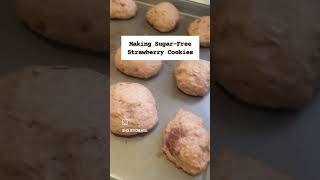 SugarFree Strawberry Cookies 🍓 [upl. by Rekab]