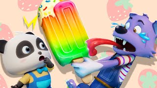 Rainbow Ice Pop Song  Fruits Song Colors Song  Nursery Rhymes amp Kids Songs  BabyBus [upl. by Yadseut538]