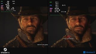 SteamOS vs Windows 11 Benchmark  Red Dead Redemption 2  Steam Deck [upl. by Akenaj14]