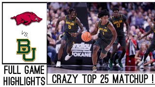 16 Arkansas vs 8 Baylor Basketball Full Game Highlights 1192024 [upl. by Francyne]