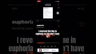 i reversed the line in euphoria by kendrick lamar kendricklamar euphoria reversed [upl. by Noivaz]