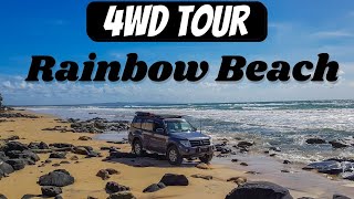 Rainbow Beach 4WD Tour  Mudlo Rocks Coloured Sands Double Island amp Cooloola Beach [upl. by Moth]