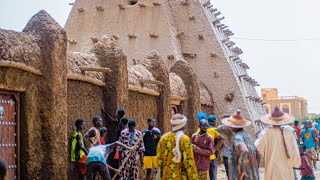 Crépissage de la mosquée de Sankoré Tombouctou [upl. by Llenyt]