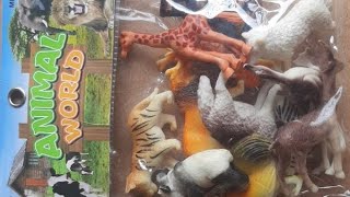 Plastic animals Unboxing order Flipkart  animals collection CatDog ElephantTigerHorse [upl. by Johnna]