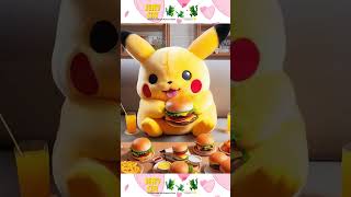 Pikachu first time eating delicious food pikachu pokemon pokemongo pokémon [upl. by Amary]