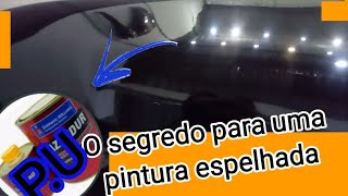 como pintar carro espelhando preto PU [upl. by Maccarone]