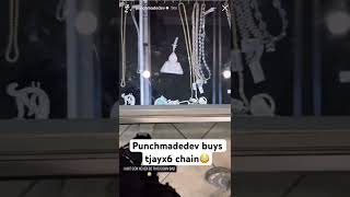 Punchmadedev buys teejayx6 chain😳punchmadedev teejayx6 scammer undergroundhiphop [upl. by Terrilyn944]