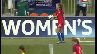 Womens Under17 Euro 2016 Group A Belarus  England LQ 07052016 [upl. by Kjersti]