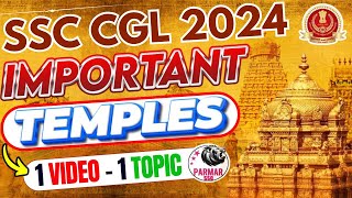 SSC EXAMS 2024  STATIC GK  IMPORTANT TEMPLES PARMAR SSC [upl. by Estell]