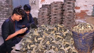 How Motorcycle Brake Shoe Are Manufactured  Impressive Process Of Making Motorcycle Brake Pads [upl. by Stormi]