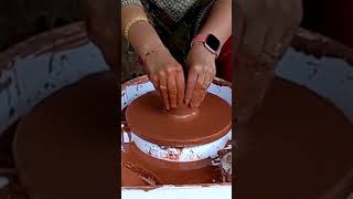 Easy pottery making pittery potterymaking kaviartstudio shorts yts [upl. by Aerdnaeel]