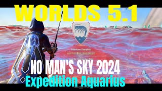 No Mans Sky 2024 Expedition Aquarius Extreme Fishing Hot Planet [upl. by Htebzil965]