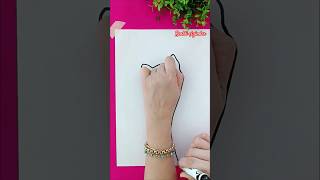 El ile çok kolay kedi çizimi 🐱kolayçizimler easydrawing cutedrawing satisfying shortsart short [upl. by Violeta569]