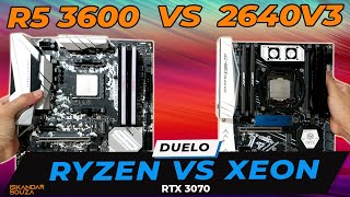 Um Duelo Boladão do Aliexpress Ryzen 5 3600 vs Xeon E5 2640V3  Render Jogos e Consumo  RTX 3070 [upl. by Aleuname]