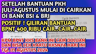 POSITIF CAIR❗️BANTUAN BPNT 400 RB JULIAGUSTUS 2024 CAIR DULUAN DI KPM KKS BANK INI CEK SEGERA❗️ [upl. by Zat51]